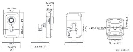 Компактная IP-камера 2Мп HiWatch DS-I214(B) (2 мм) с PIR-датчиком и микрофоном