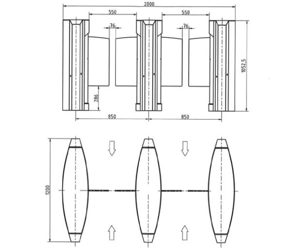 Боковой модуль распашного турникета Gotschlich Selection DF (550 мм, высота 1052 мм) Боковой модуль распашного турникета Gotschlich Selection DF (550 мм, высота 1052 мм)