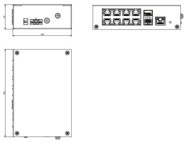 Неуправляемый 8-портовый PoE коммутатор Dahua DH-PFS3211-8GT-120