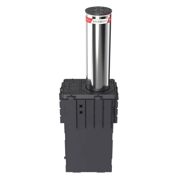 Гидравлический противотаранный боллард Блокпост К12 из нержавеющей стали