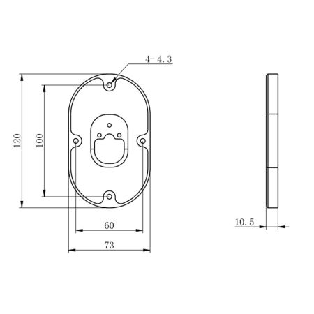 Крепление настенное Uni-Ubi Wall_brkt для терминалов серии Uface 8 (без шарнира)