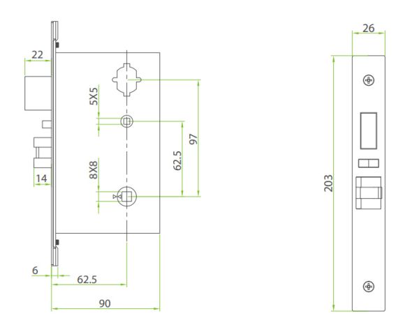 Электронный замок для гостиниц ZKTeco LH6000 с RFID считывателем Mifare Электронный замок для гостиниц ZKTeco LH6000 с RFID считывателем Mifare