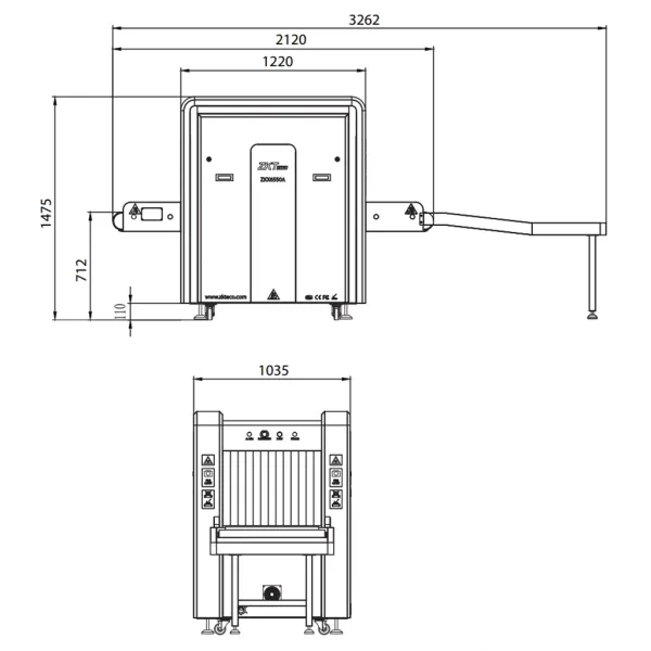 Рентгеновский интроскоп ZKTeco ZKX6550A для ручной клади Рентгеновский интроскоп ZKTeco ZKX6550A для ручной клади