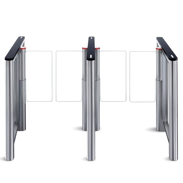 Турникет распашной двухпроходной PERCo ST-11M «Скоростной проход» со считывателями, крышками из искусственного камня и створками 300 мм