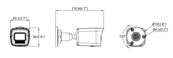 Уличная IP-камера 4Мп HiWatch DS-I450M(С) (2.8 мм) с микрофоном