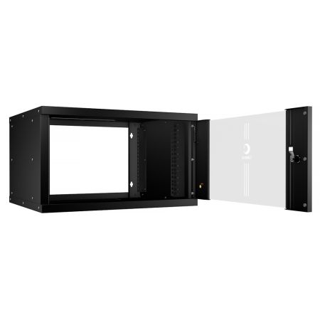 Шкаф телекоммуникационный 19" Cabeus WSC-05D-6U55/45-BK, настенный 6U