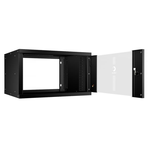 Шкаф телекоммуникационный 19" Cabeus WSC-05D-6U55/45-BK, настенный 6U