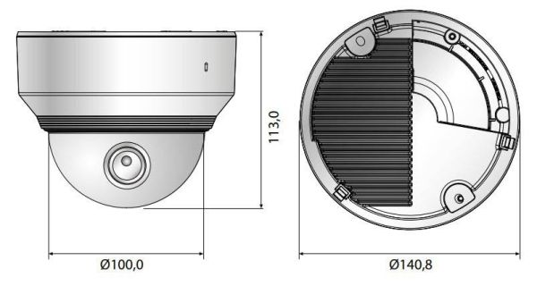 Купольная сетевая IP-видеокамера 2Мп Wisenet XND-6080RV (2.8-12мм) в алюминиевом корпусе Купольная сетевая IP-видеокамера 2Мп Wisenet XND-6080RV (2.8-12мм) в алюминиевом корпусе
