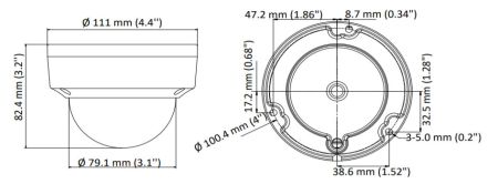 Антивандальная HD-TVI видеокамера 2Мп HikVision DS-2CE57D3T-VPITF (2.8 мм)