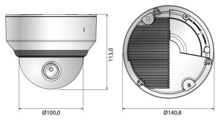 Купольная сетевая IP-видеокамера 5Мп Wisenet XND-8080R (3.9-9.4мм)