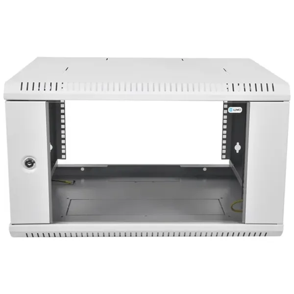 Шкаф телекоммуникационный ШРН-Э-12.350 настенный сварной 9U (600×350) съёмные стенки, дверь стекло