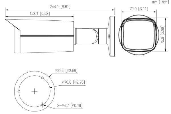 Цилиндрическая уличная IP-видеокамера 4Мп Dahua DH-IPC-HFW5449TP-ASE-LED-0280B Цилиндрическая уличная IP-видеокамера 4Мп Dahua DH-IPC-HFW5449TP-ASE-LED-0280B