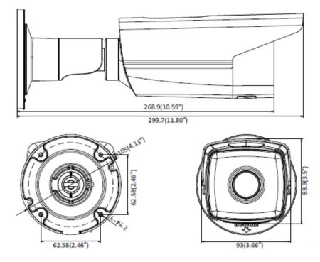Уличная IP-видеокамера 8Мп HikVision DS-2CD2T83G0-I8 (8 мм) с EXIR-подсветкой 80м