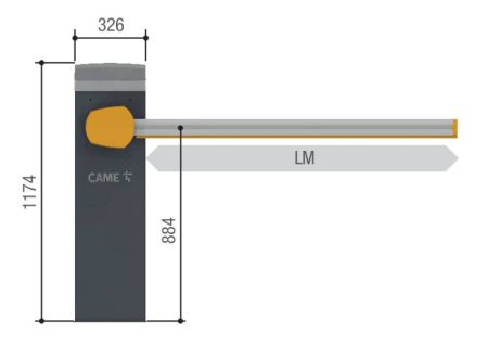 Шлагбаум автоматический Came GARD PX 4 KIT со стрелой 4050 м