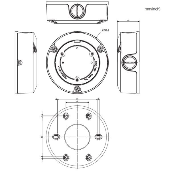 Монтажная коробка Wisenet SBO-126B для видеокамер