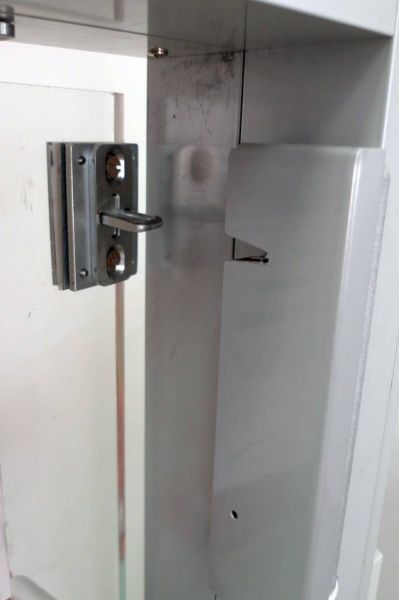 Электромагнитный замок "защелка" AL-250UZ с монтажным комплектом на стекло MK AL-250UZ-Glass