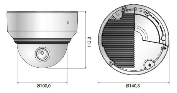 Купольная сетевая IP-видеокамера 2Мп Wisenet XND-6080V (2.8-12мм) в алюминиевом корпусе Купольная сетевая IP-видеокамера 2Мп Wisenet XND-6080V (2.8-12мм) в алюминиевом корпусе