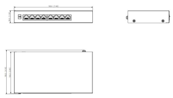 Неуправляемый 8-портовый PoE коммутатор Dahua DH-PFS3008-8ET-60