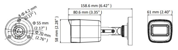 Уличная HD-TVI видеокамера 5Мп HikVision DS-2CE16H8T-ITF (6 мм) с EXIR-подсветкой до 30 м