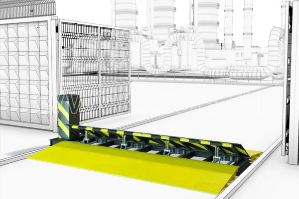 Дорожный блокиратор ЦеСИС ПРЕПОНА-П РЗ.1607.10.000 с аппарелями, ручной Дорожный блокиратор ЦеСИС ПРЕПОНА-П РЗ.1607.10.000 с аппарелями, ручной