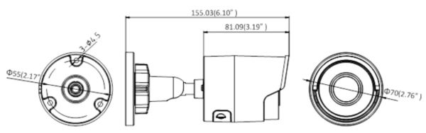 IP-видеокамера 2Мп HikVision DS-2CD2023IV-I (2.8 мм) с поддержкой облачного сервиса Ivideon