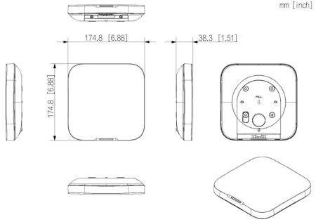 Концентратор беспроводной сигнализации Dahua DHI-ARC3800H-W2(868)