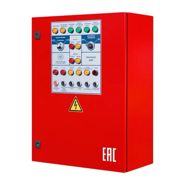 Шкаф управления Грантор АЭП40-003-54К-21П1 для пожаротушения, 3х380, 2 насоса, прямой пуск, 1 насос подпитки