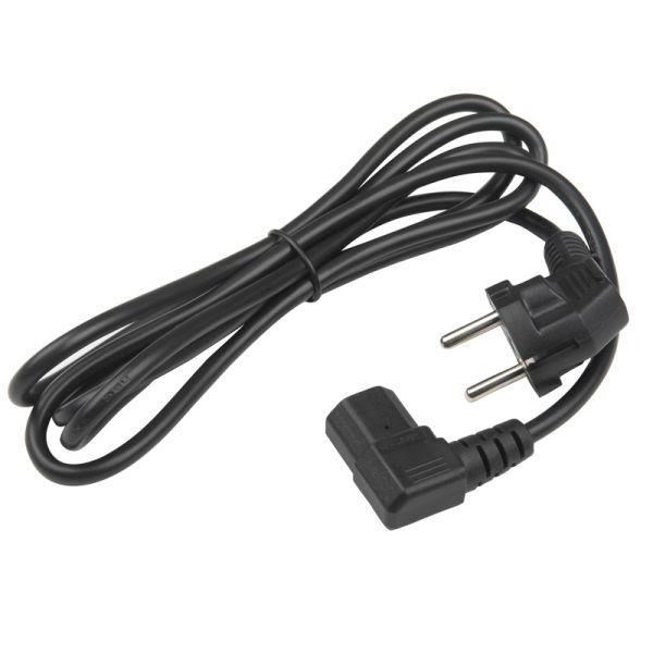 Кабель питания компьютера Hyperline PWC-IEC13A-SHM-1.8-BK, 10A, угловая вилка, 1.8м