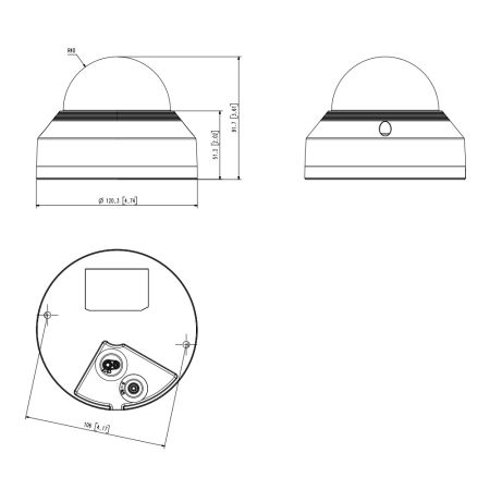 Антивандальная сетевая IP-видеокамера 4Мп Wisenet QNV-7030R (6 мм)