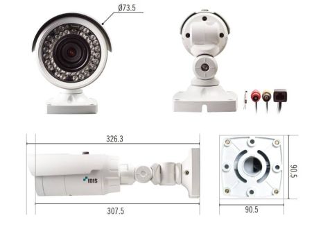Уличная IP-видеокамера 4K IDIS DC-T1833WHR с обогревателем Уличная IP-видеокамера 4K IDIS DC-T1833WHR с обогревателем