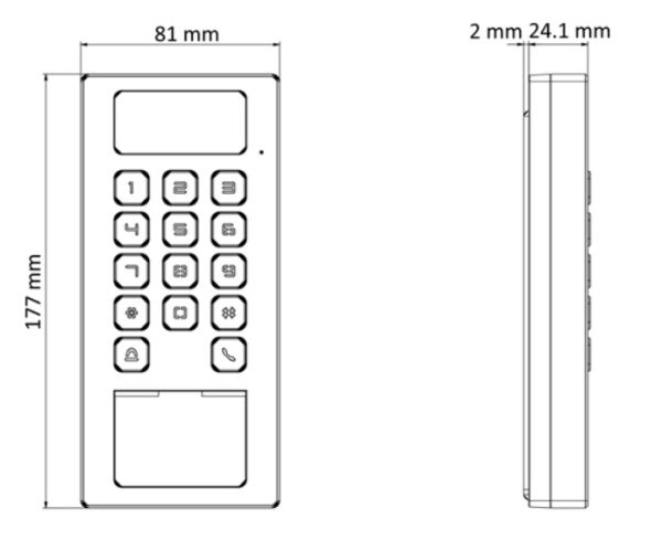 Терминал доступа HikVision DS-K1T502DBFWX-C со считывателем отпечатков пальцев, карт Mifare и 2Мп камерой