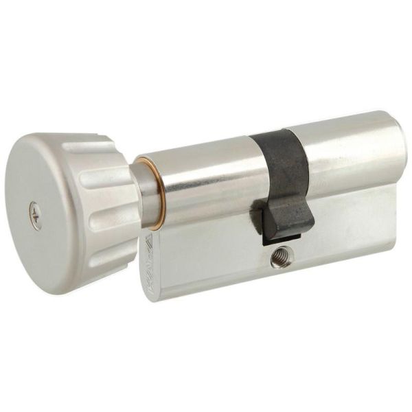 Евроцилиндр dormakaba matrix plus, ключ-вертушка, никель, 5 ключей