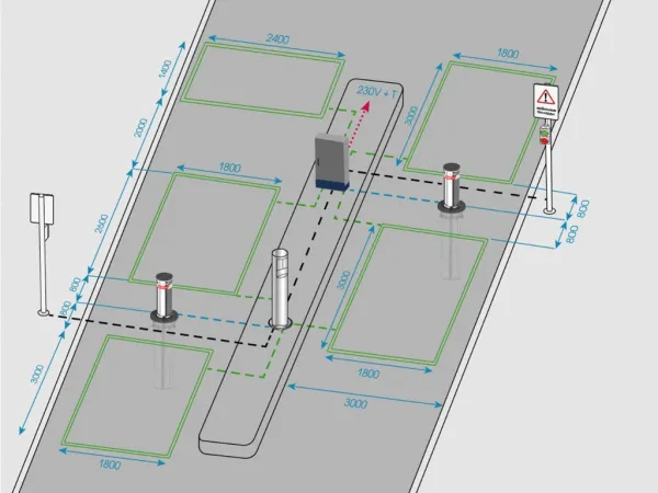 Гидравлический боллард Блокпост Т600 RAL Telescopic