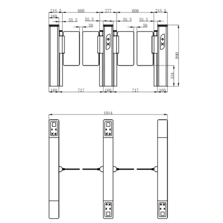 Турникет распашной Avix Delta L (AV.SG.6621L) Турникет распашной Avix Delta L (AV.SG.6621L)