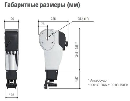 Осевой привод Came C-BX