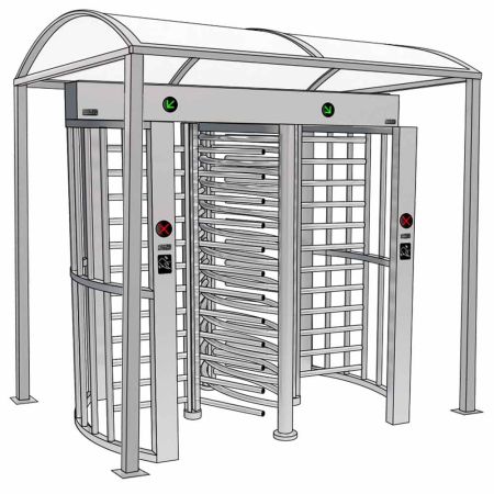 Полноростовой двухпроходной роторный турникет Блокпост РСТ 1200