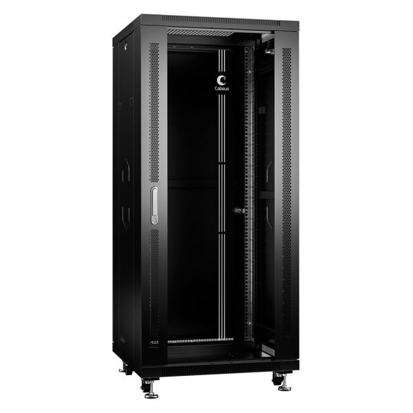 Шкаф телекоммуникационный 19" Cabeus SH-05C-27U60/60-BK, напольный
