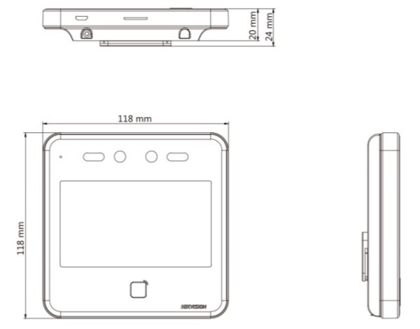 Биометрический терминал доступа HikVision DS-K1T642MW по распознаванию лиц