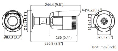 Уличная IP-камера 2Мп HiWatch DS-I256Z (2.8-12 мм) с EXIR-подсветкой до 50м
