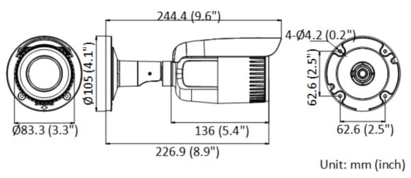 Уличная IP-камера 2Мп HiWatch DS-I256Z (2.8-12 мм) с EXIR-подсветкой до 50м