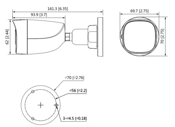 Уличная HD-CVI видеокамера 2Мп Dahua DH-HAC-HFW1200CP-0360B-S5 Уличная HD-CVI видеокамера 2Мп Dahua DH-HAC-HFW1200CP-0360B-S5