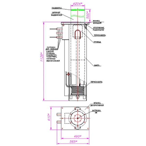 Противотаранный электромеханический боллард Silar ДПС 20.50.10ЭМ