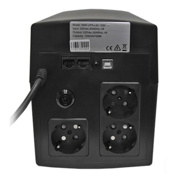 Источник бесперебойного питания SNR-UPS-LID-1200 Line-Interactive, 1200 VA