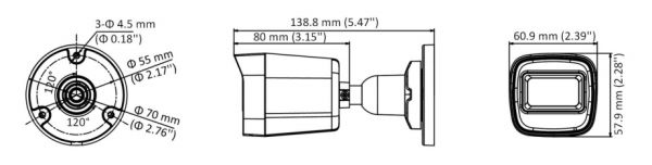 Уличная 5Мп HD-TVI видеокамера HiWatch DS-T500(C) (3.6 мм)