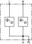 Ограничитель перенапряжения Dehn+Sohne DSH TN 255 1P+N (класс I+II) 25кА 255В 941200