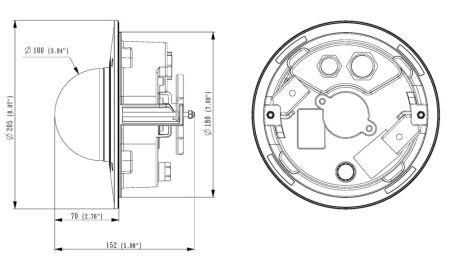 Встраиваемая сетевая IP-видеокамера 5Мп Wisenet XND-8081FZ (3.6-9.4 мм) с дистанционным управлением PTRZ