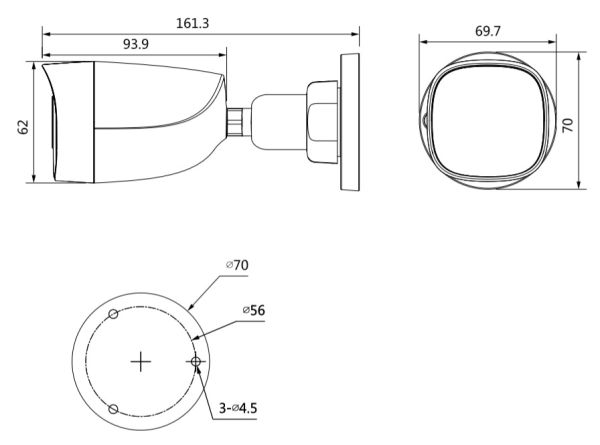 Уличная HD-CVI видеокамера 5Мп Dahua DH-HAC-HFW1500CP-0280B-S2 Уличная HD-CVI видеокамера 5Мп Dahua DH-HAC-HFW1500CP-0280B-S2