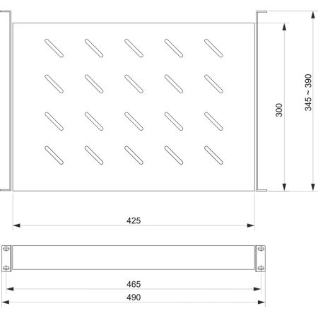 Полка выдвижная 19" Cabeus JE05-600-BK для шкафов и стоек глубиной 600 мм