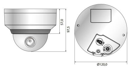 Антивандальная сетевая IP-видеокамера 5Мп Wisenet XNV-8040R (7мм)