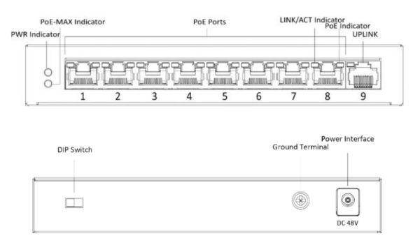 Неуправляемый PoE-коммутатор 8 PoE HiWatch DS-S908P(B)